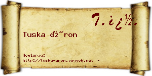 Tuska Áron névjegykártya